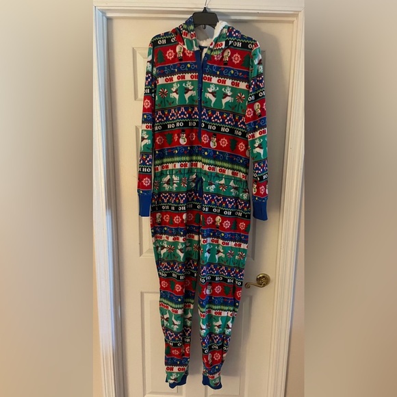 Fleece Christmas Themed Onesie - Picture 1 of 4